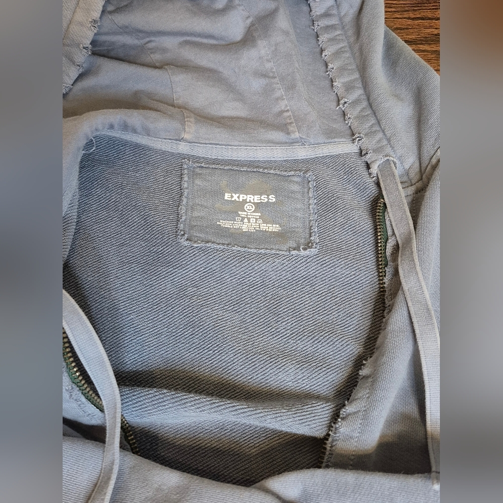 Express Blue Full Zip Hoodie - Picture 5 of 13